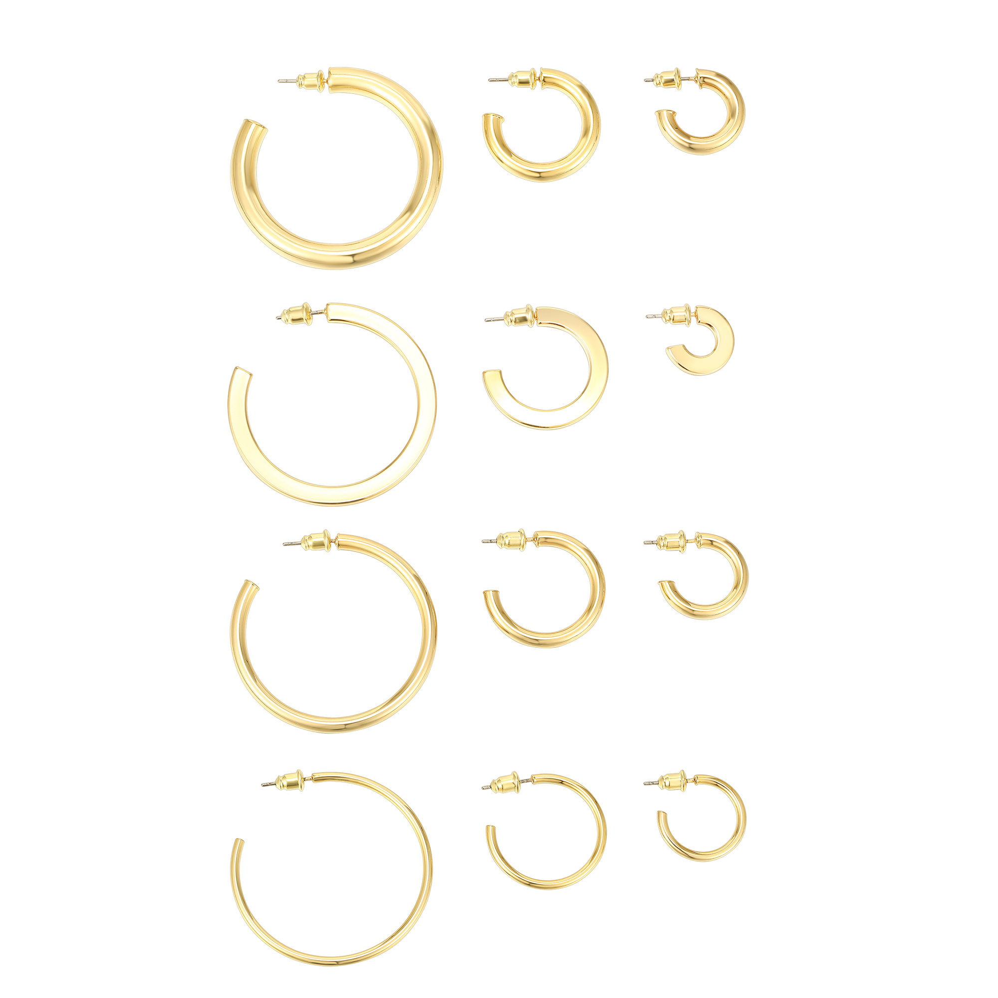 Gold plated hoop earrings