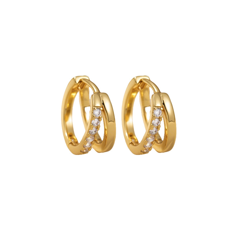 Pavé CZ Huggie Hoops