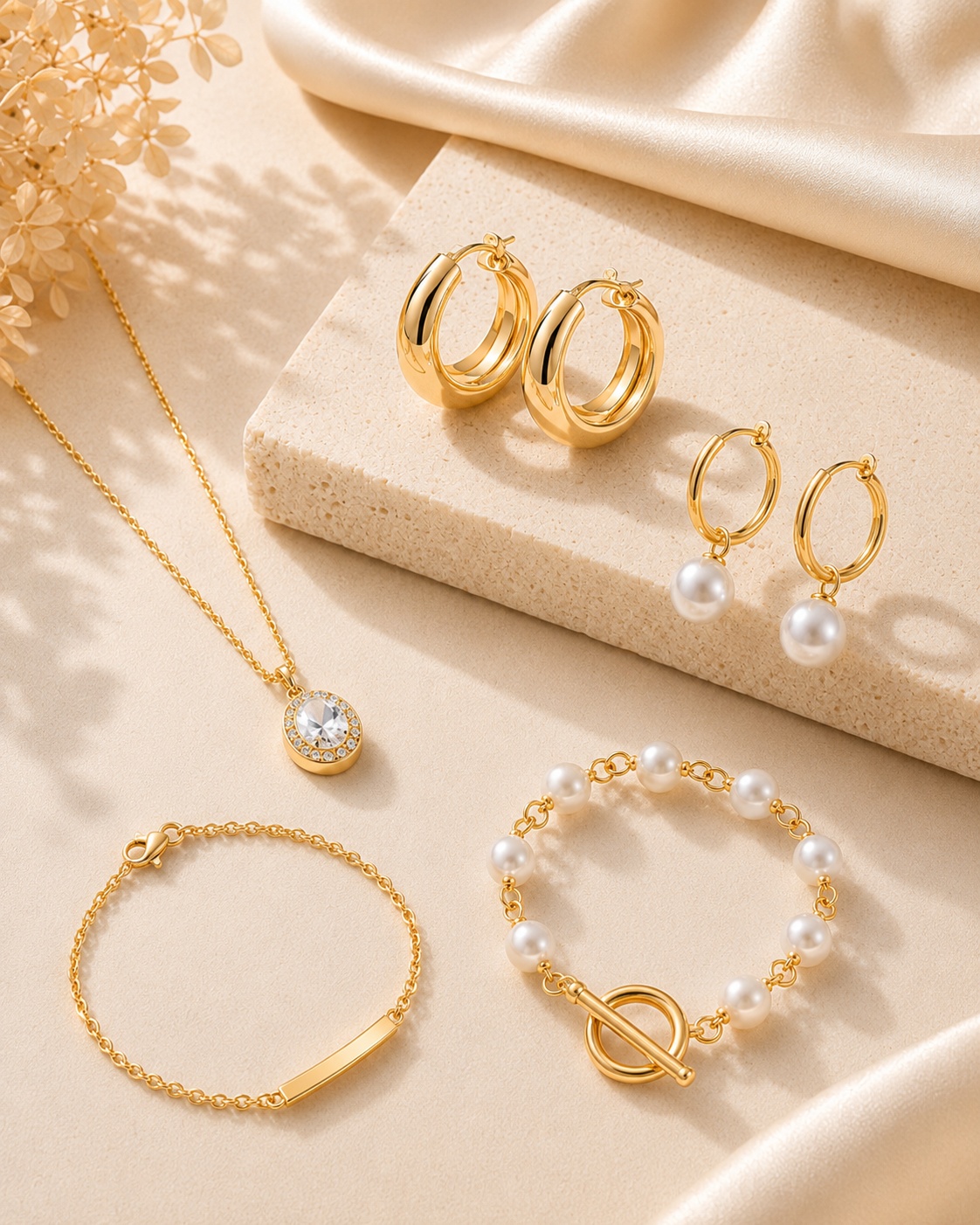 Best selling jewelry flatlay