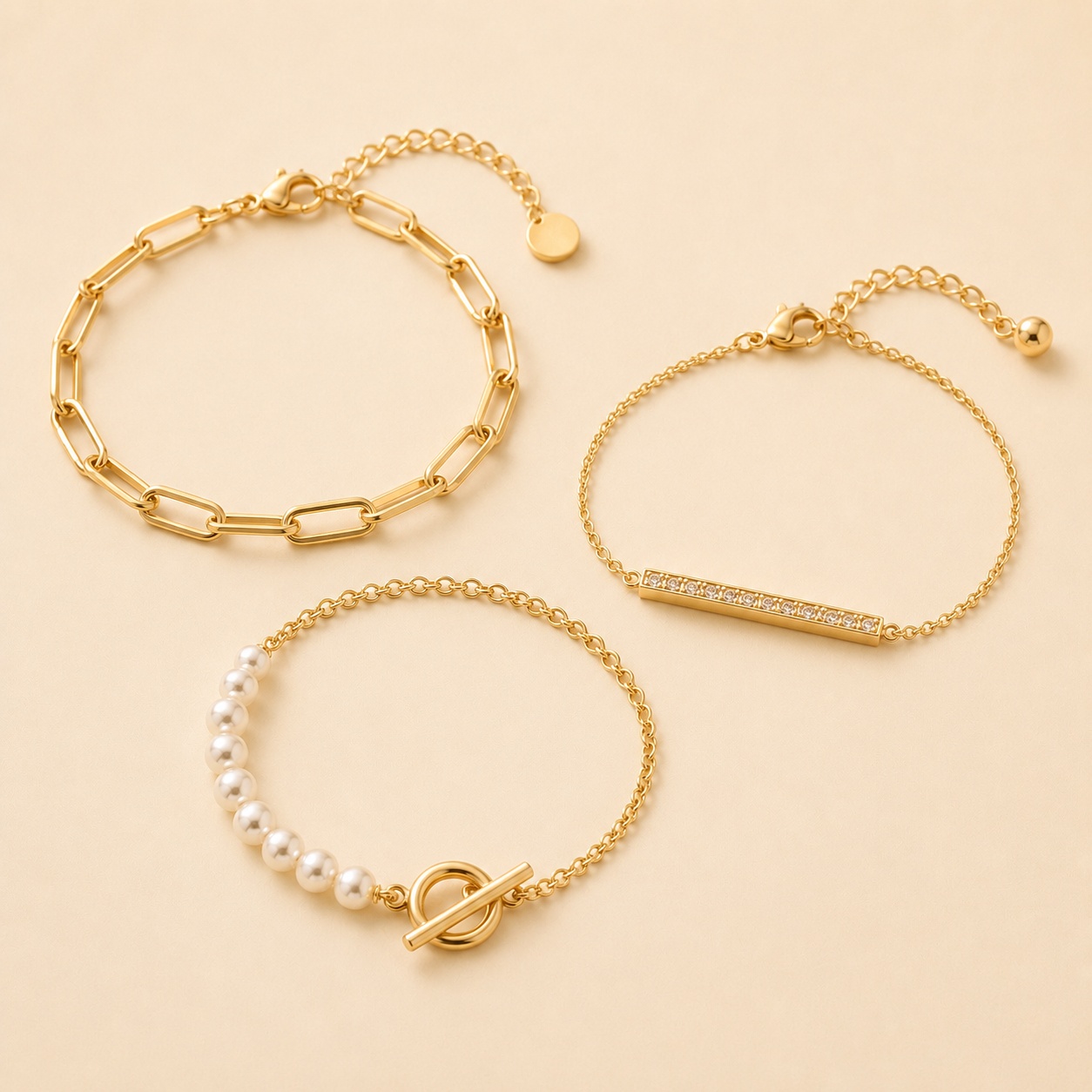 Best selling gold-plated bracelets collection