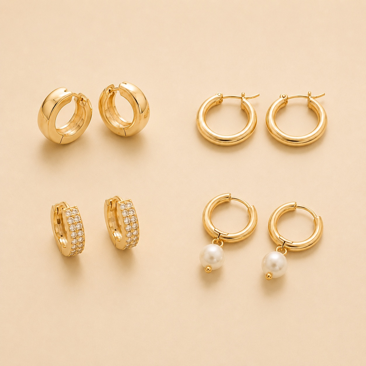 Best selling gold-plated earrings collection
