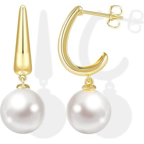 Pearl Hoop Earrings