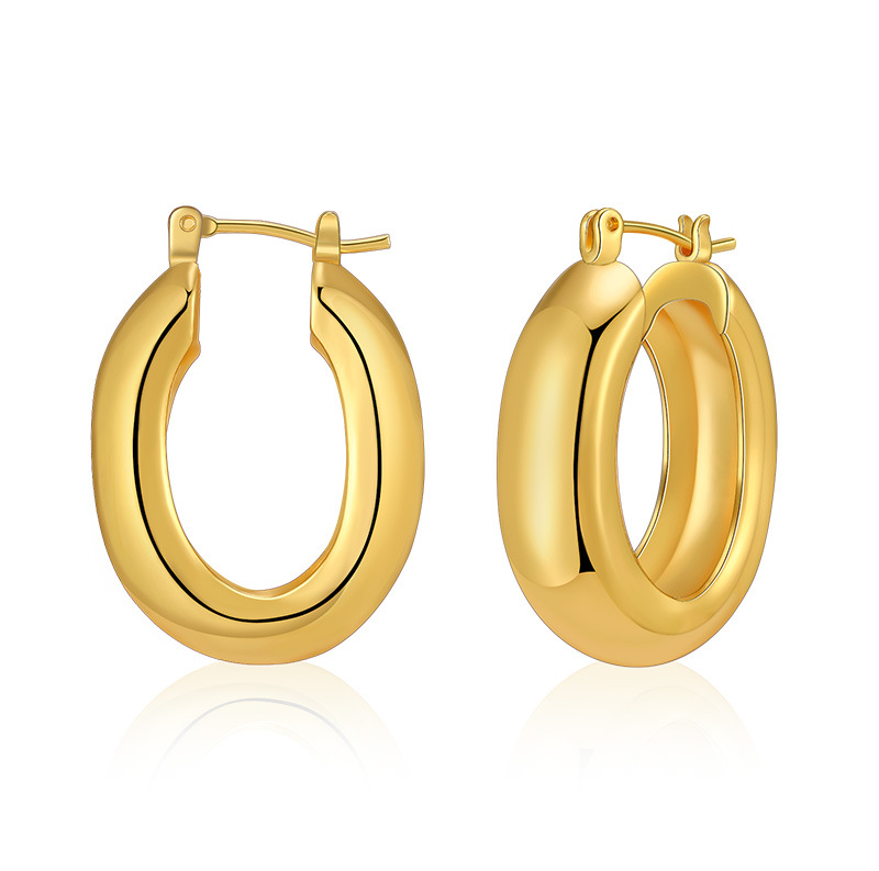 Oval Hoop Earrings
