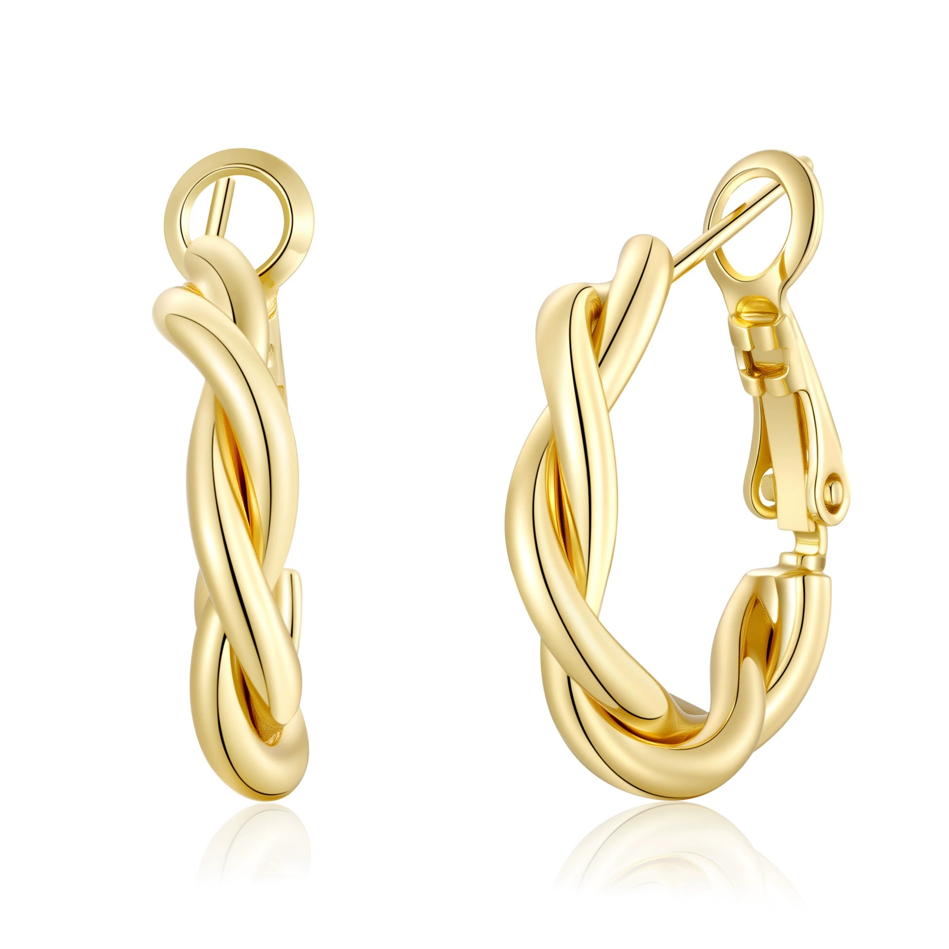 Twisted Hoop Earrings