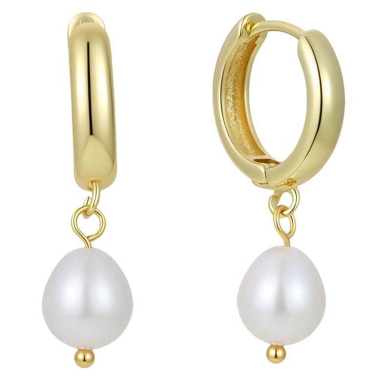 Pearl Hoop Earrings