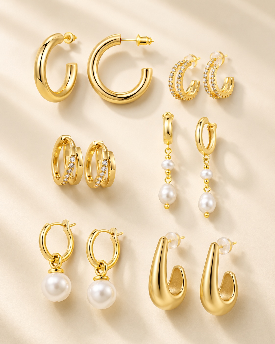 Gold-plated earrings collection