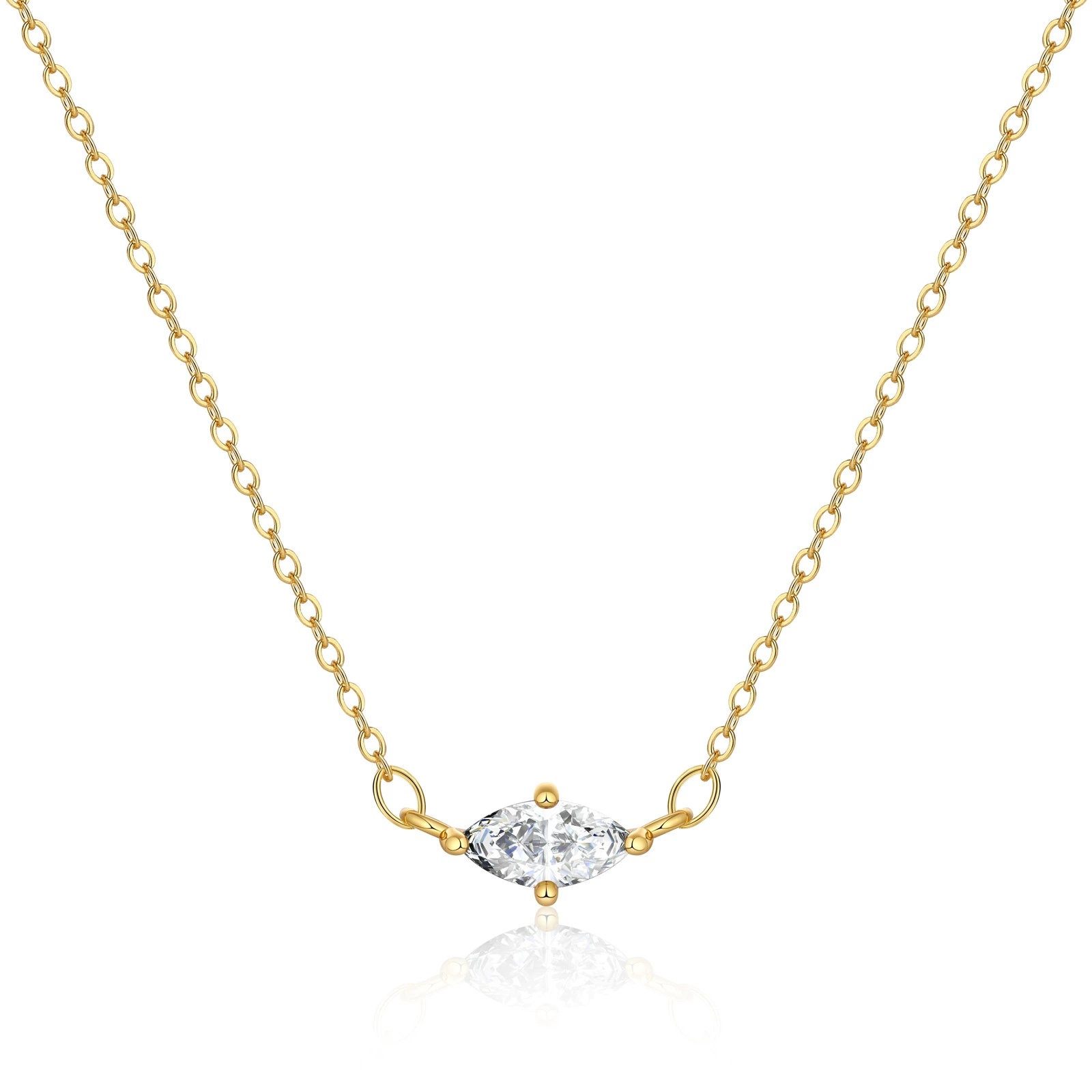 Marquise CZ Pendant Necklace